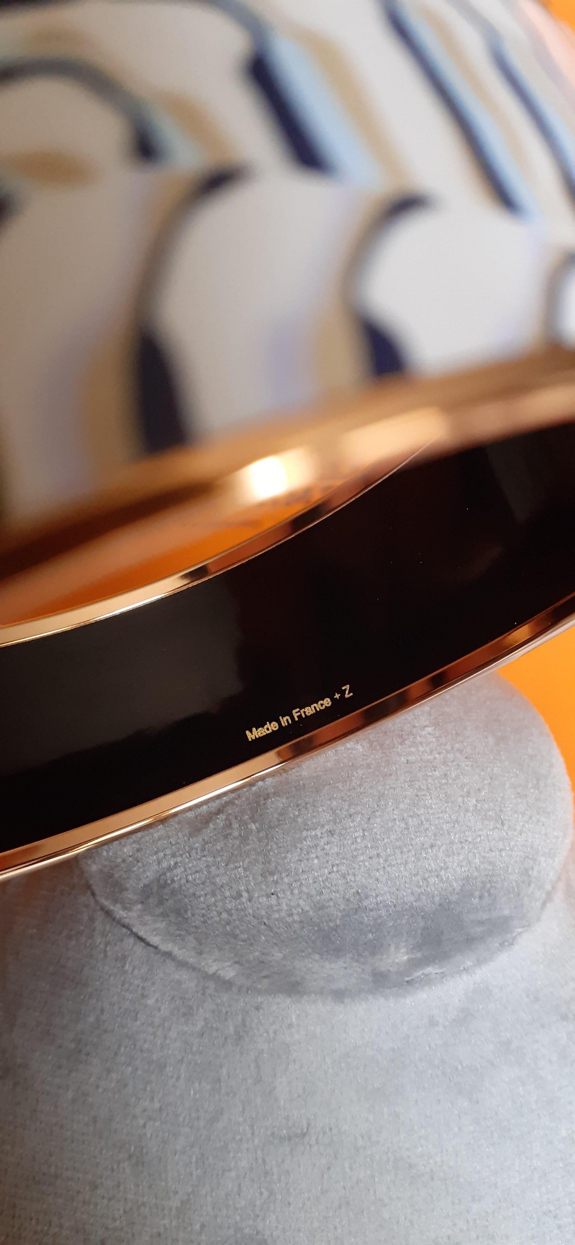 Hermès Emaille-Armband Droles de ZEBRES Lilas Rose Ghw Größe 70 GM im Angebot 5