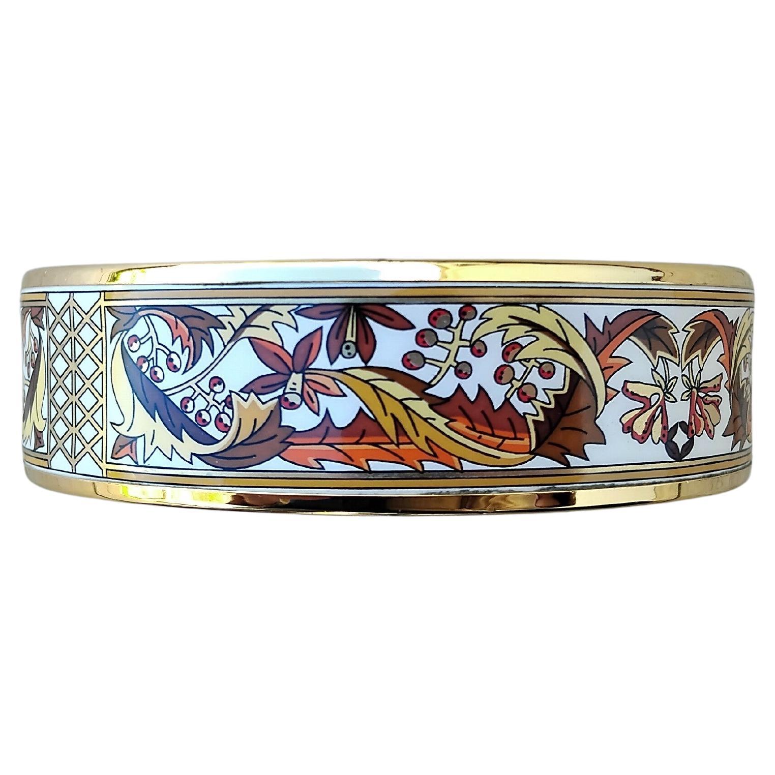 Hermès Bracelet émail feuilles d'automne or Hdw Taille 65 en vente 1