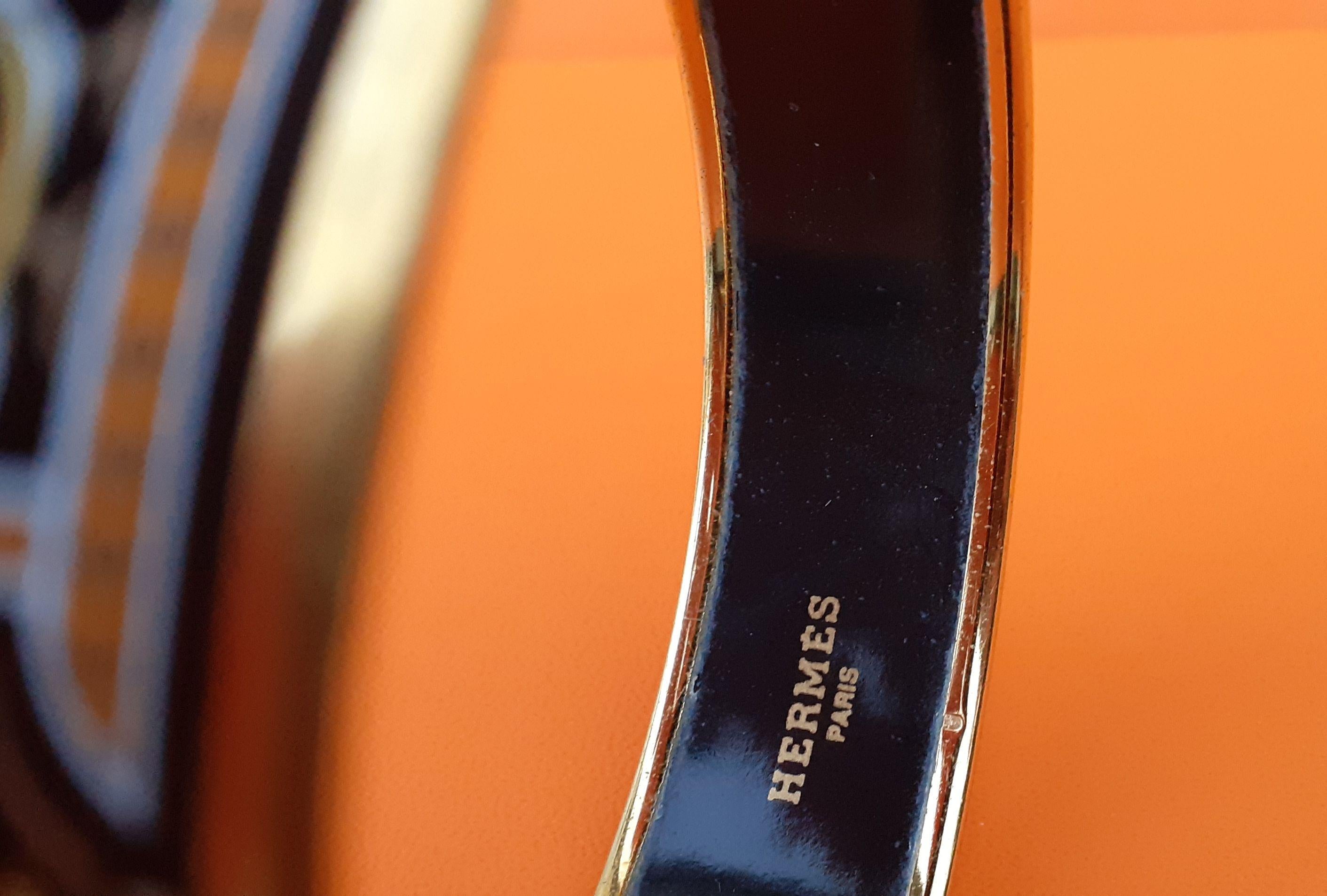 Hermès Emaille-Armband Windhund Hunde Levriers Ghw Größe 70 GM im Angebot 6