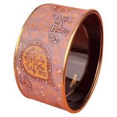 Hermès Enamel Bracelet L 'Arbre de Vie Mega Large Pink Gold Hdw Size 65