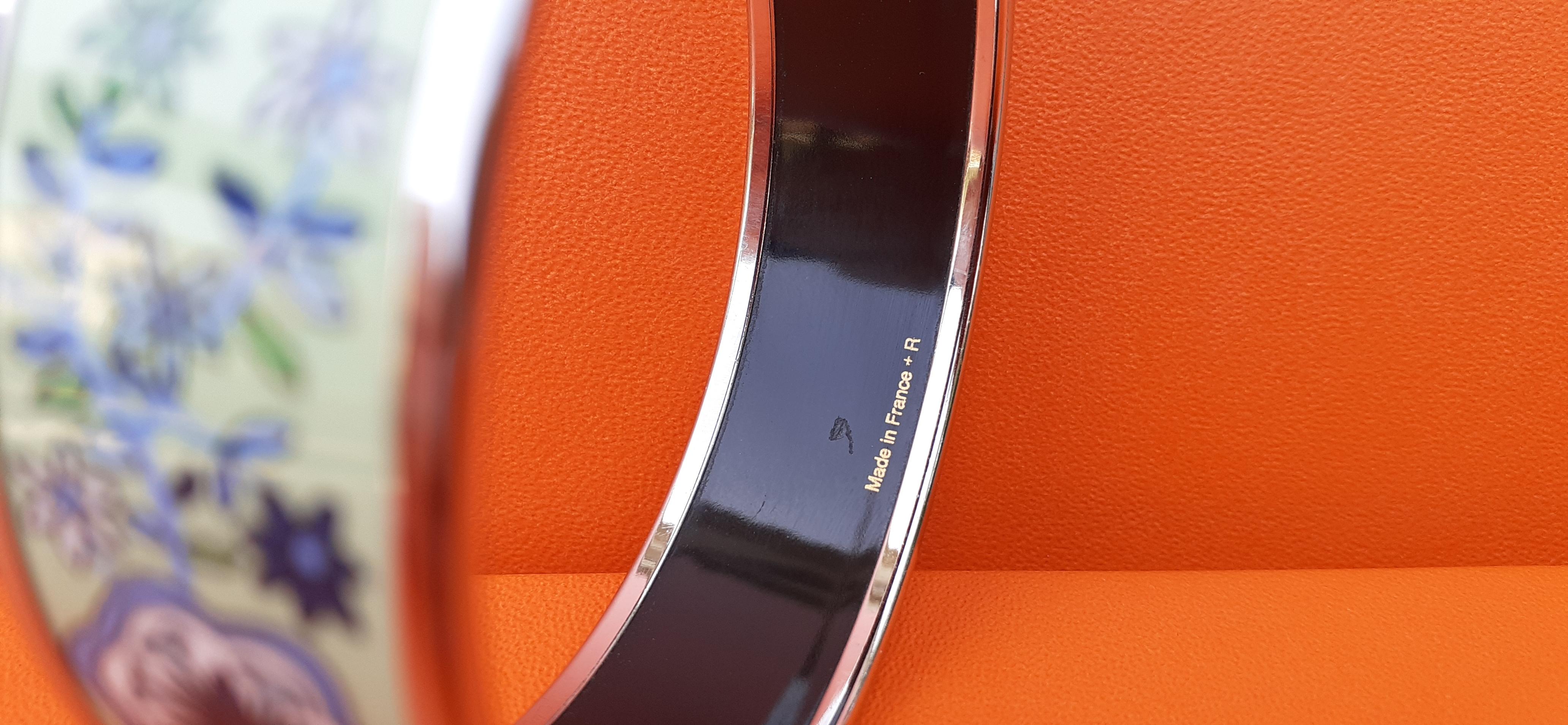 Hermès Enamel Bracelet L'Arbre De Vie Christine Henry PHW TPM Size 62 3