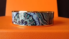 Hermès Enamel Bracelet L'Arbre Du Vent Blue Green Rosé Gold Hdw Size TPM 62