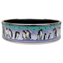 Hermès Enamel Bracelet Penguins on Ice QPhw Size 65