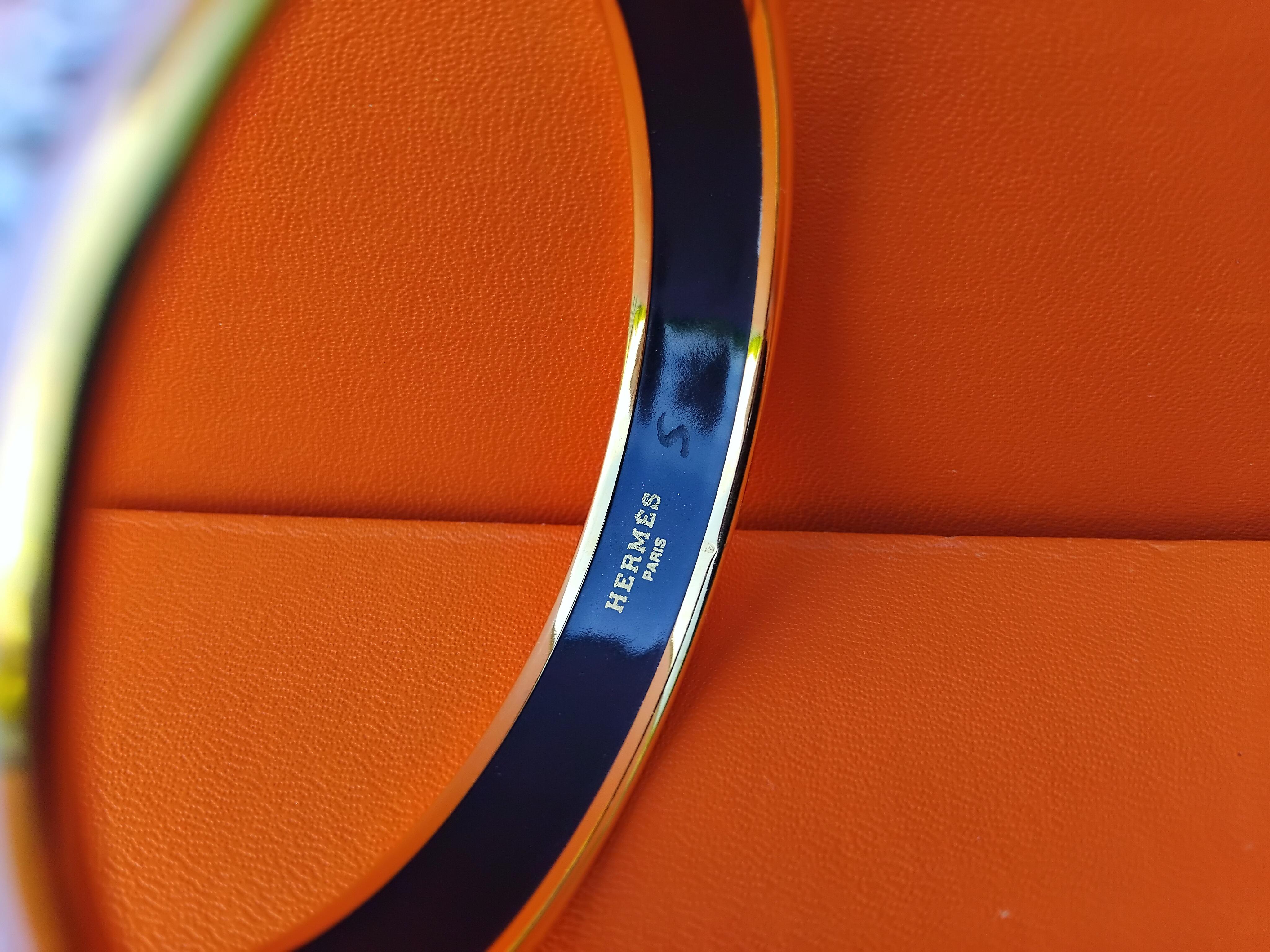 Hermès Enamel Bracelet Penguins Pink Purple Ghw PM 65 1