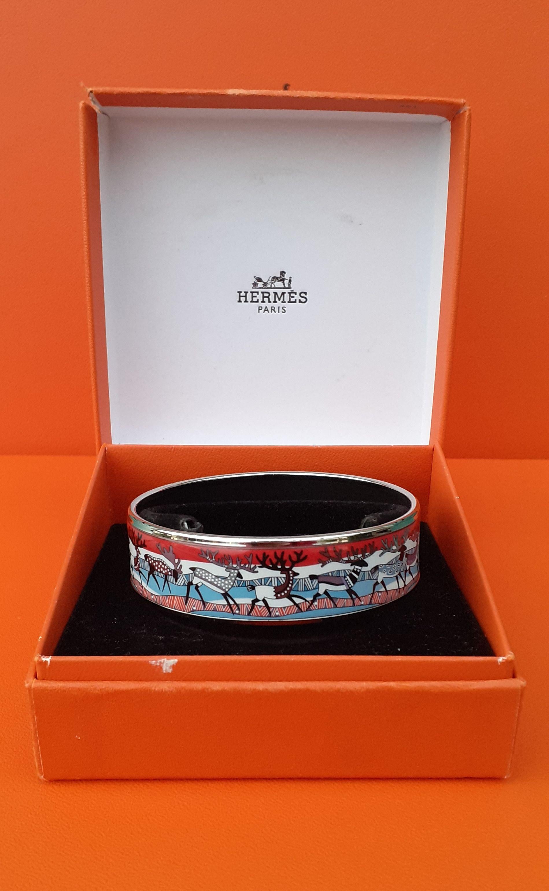 Hermès Bracelet en émail Renne La Vie Du Grand Nord Phw Taille 65 en vente 8