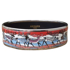 Hermès Enamel Bracelet Reindeer La Vie Du Grand Nord Phw Size 65