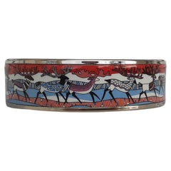 Used Hermès Enamel Bracelet Reindeer La Vie Du Grand Nord Phw Size 65