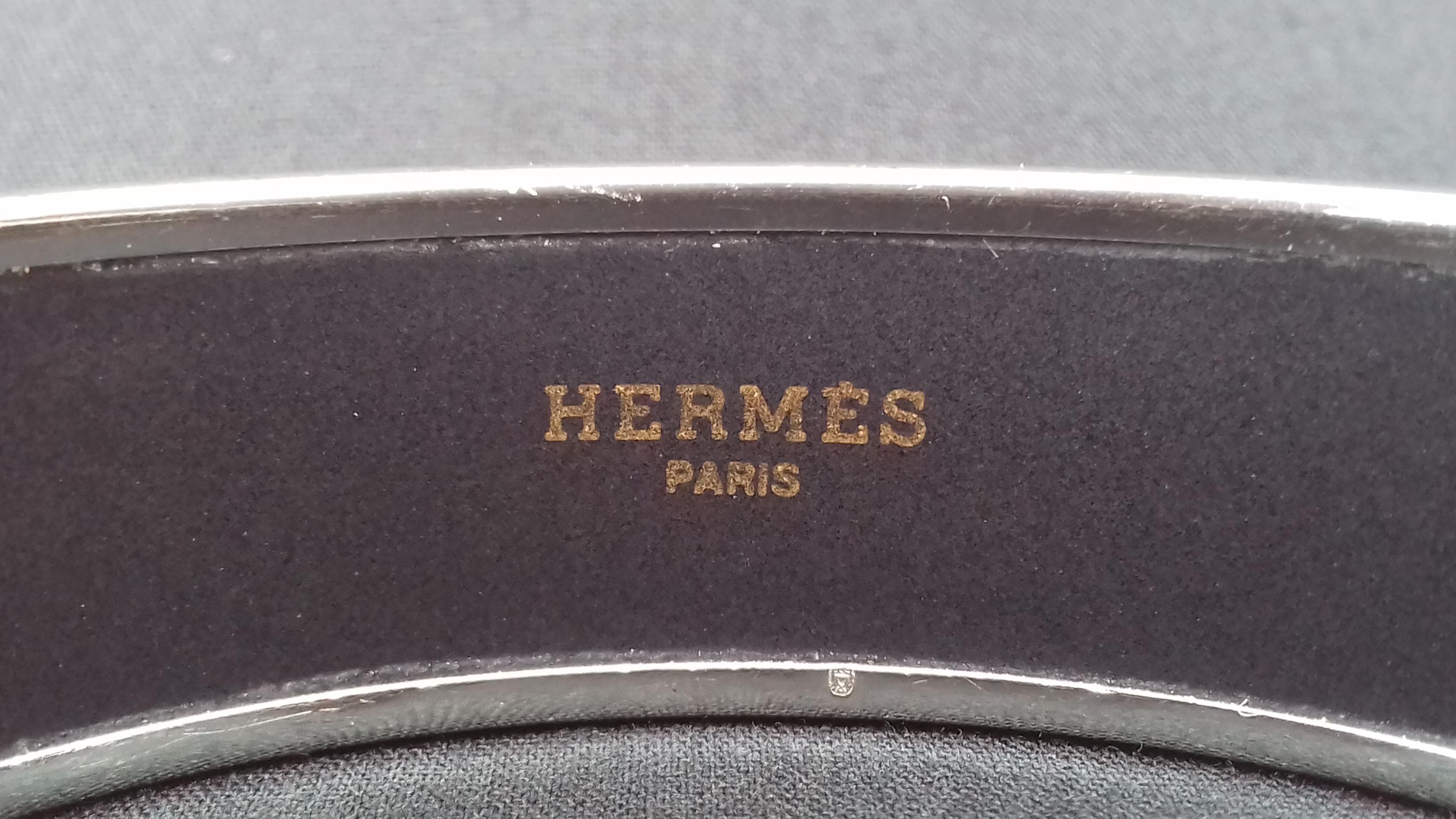 Hermès Enamel Bracelet Reindeer La Vie Du Grand Nord Phw Size 65 RARE 1