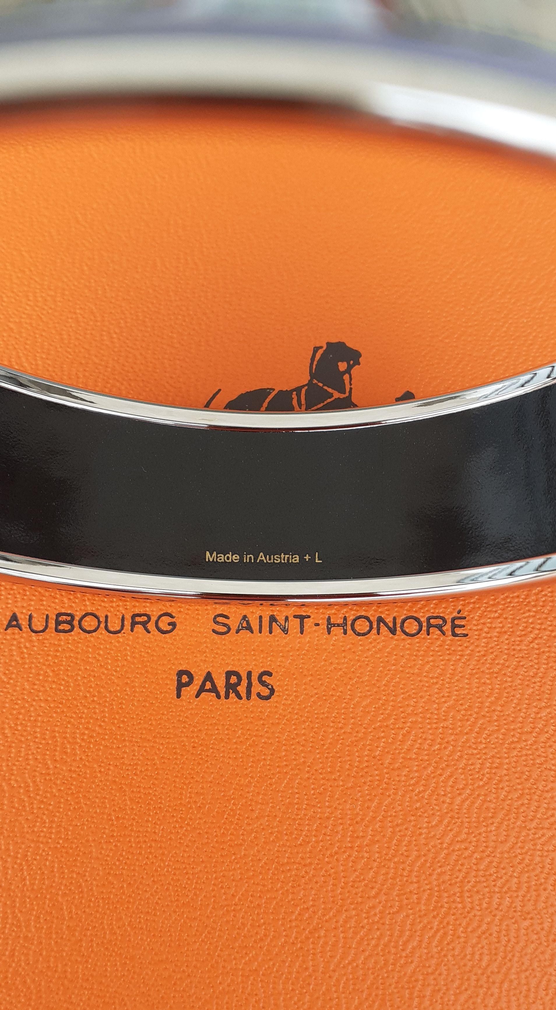 Hermès Enamel Bracelet Torana Elephants Africa NEW Phw Size 65 PM For Sale 5