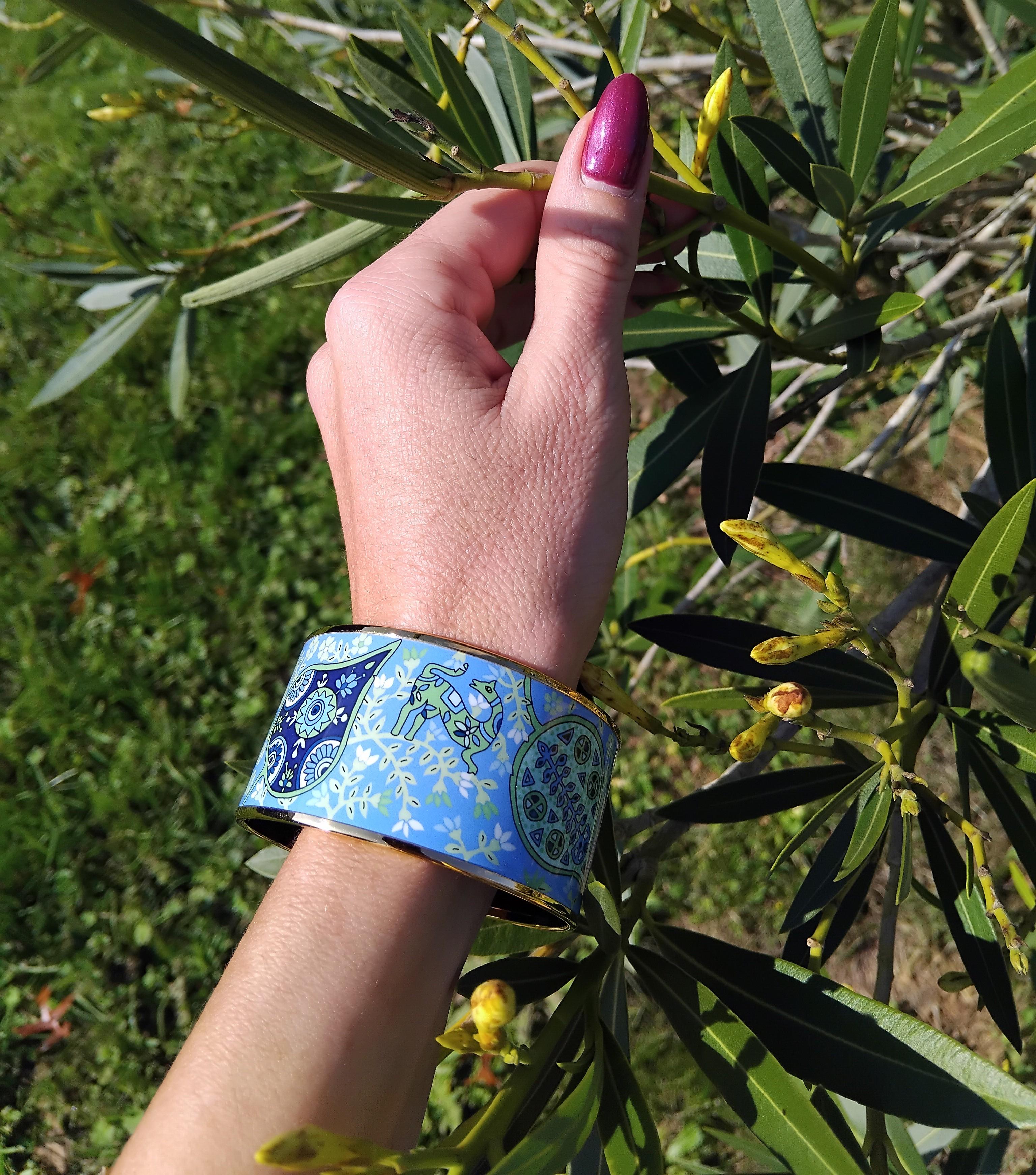 Hermès Pulsera Esmaltada Árbol de la Vida Christine Henry Ghw 65 en venta 8