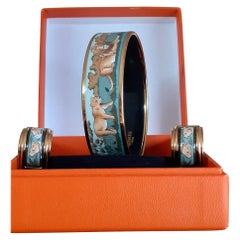 Hermès Enamel Earrings Lionesses Africa Golden Hardware
