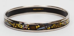 Hermès Enamel Print Narrow Bangle