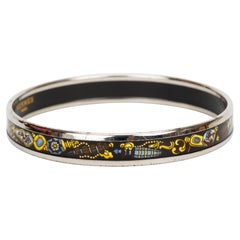 Hermès Enamel Print Narrow Bangle
