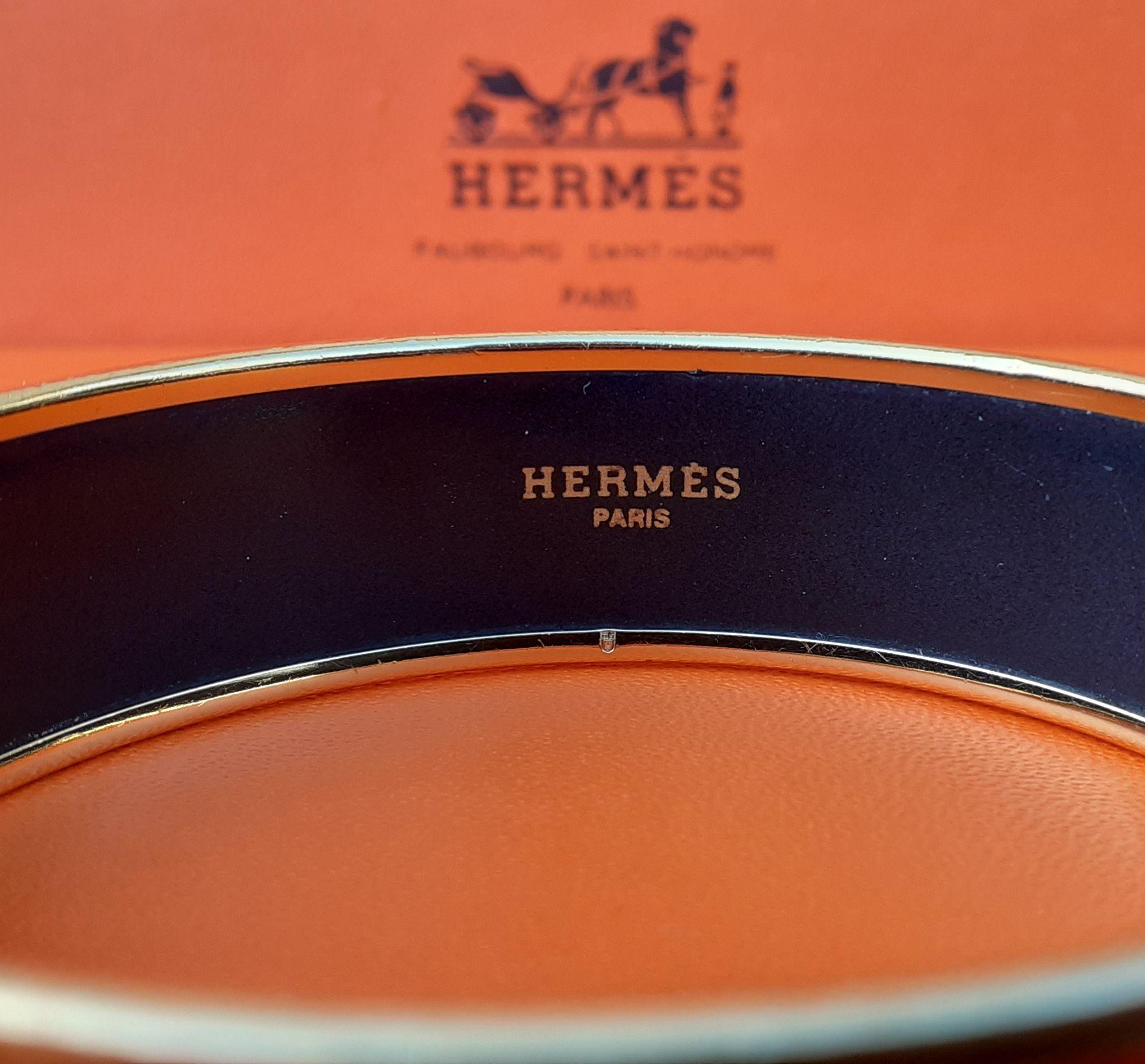 Hermès Enamel Printed Bracelet Elephants Grazing Red Ghw Large Size GM 70 3