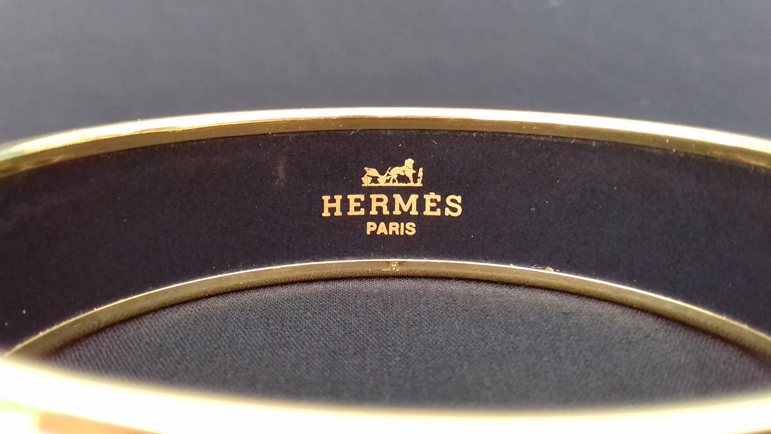 Hermès Enamel Printed Bracelet Lions And Lionesses In Savannah Gold Hdw Size 70 6