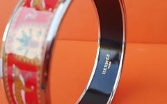 Hermès Bracciale smaltato stampato Pantere e Cactus Phw Taglia 65