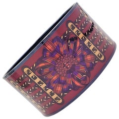 Hermès Enamel Wide Bangle Bracelet