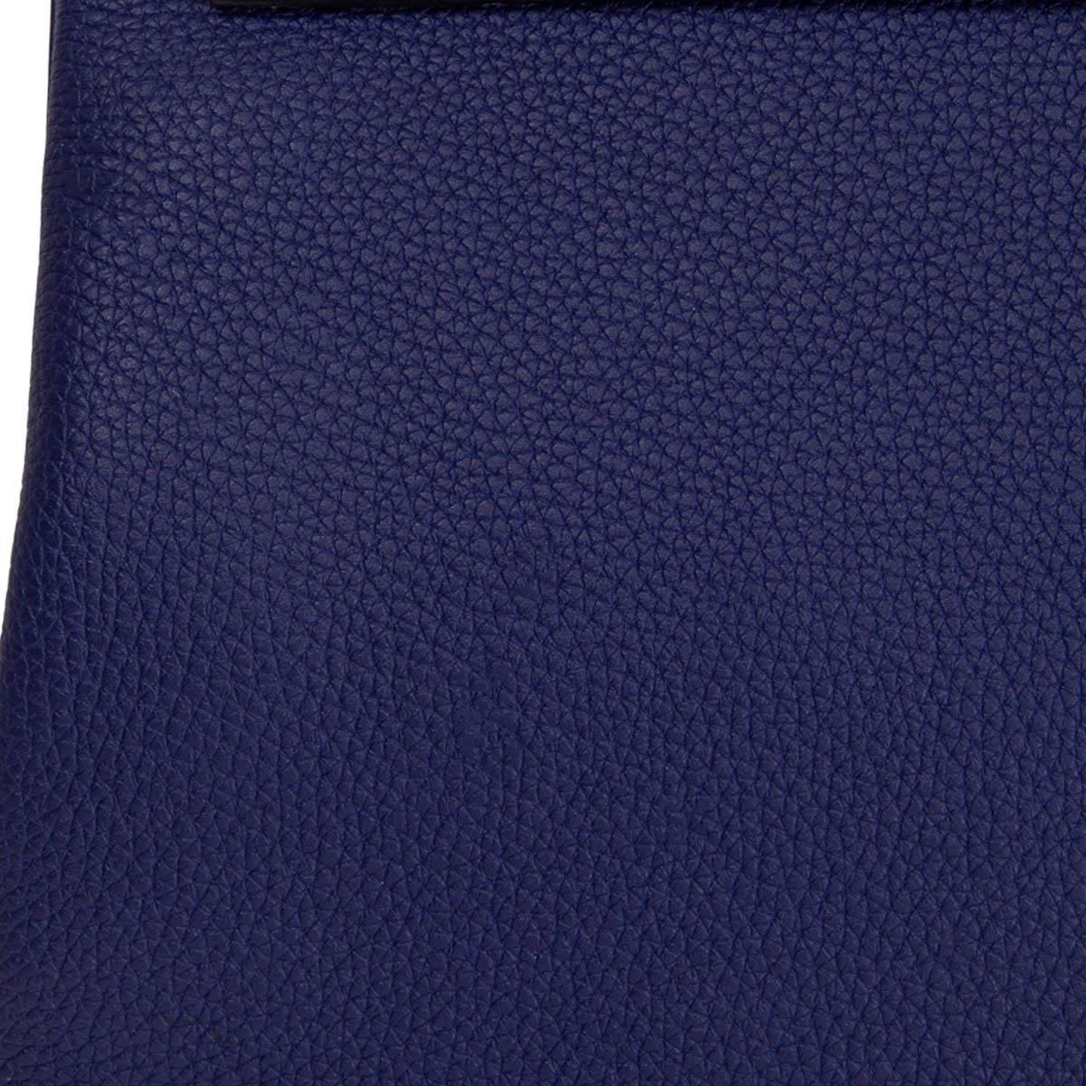 HERMES Encre blue Togo leather KELLY 35 RETOURNE Bag Gold For Sale 5