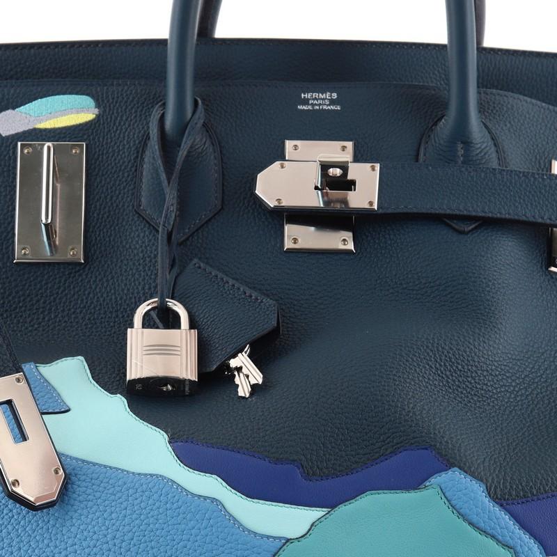 Hermes Endless Road HAC Birkin Bag Togo with Swift and Clemence with Palladium 1