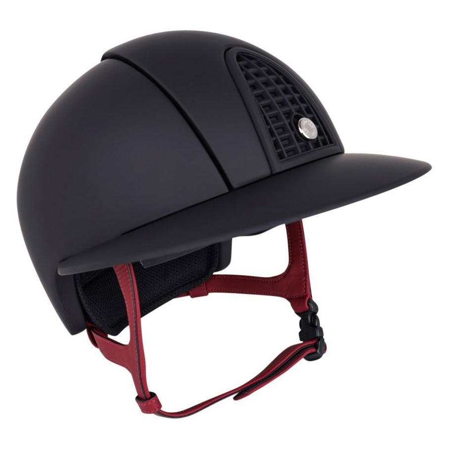 Hermes Eole Riding Helmet Black / Rouge H Strap 57 / 7/8 New w/Box