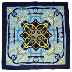 Hermès "Eperon d'Or" Twill Silk Scarf by Henri d'Origny