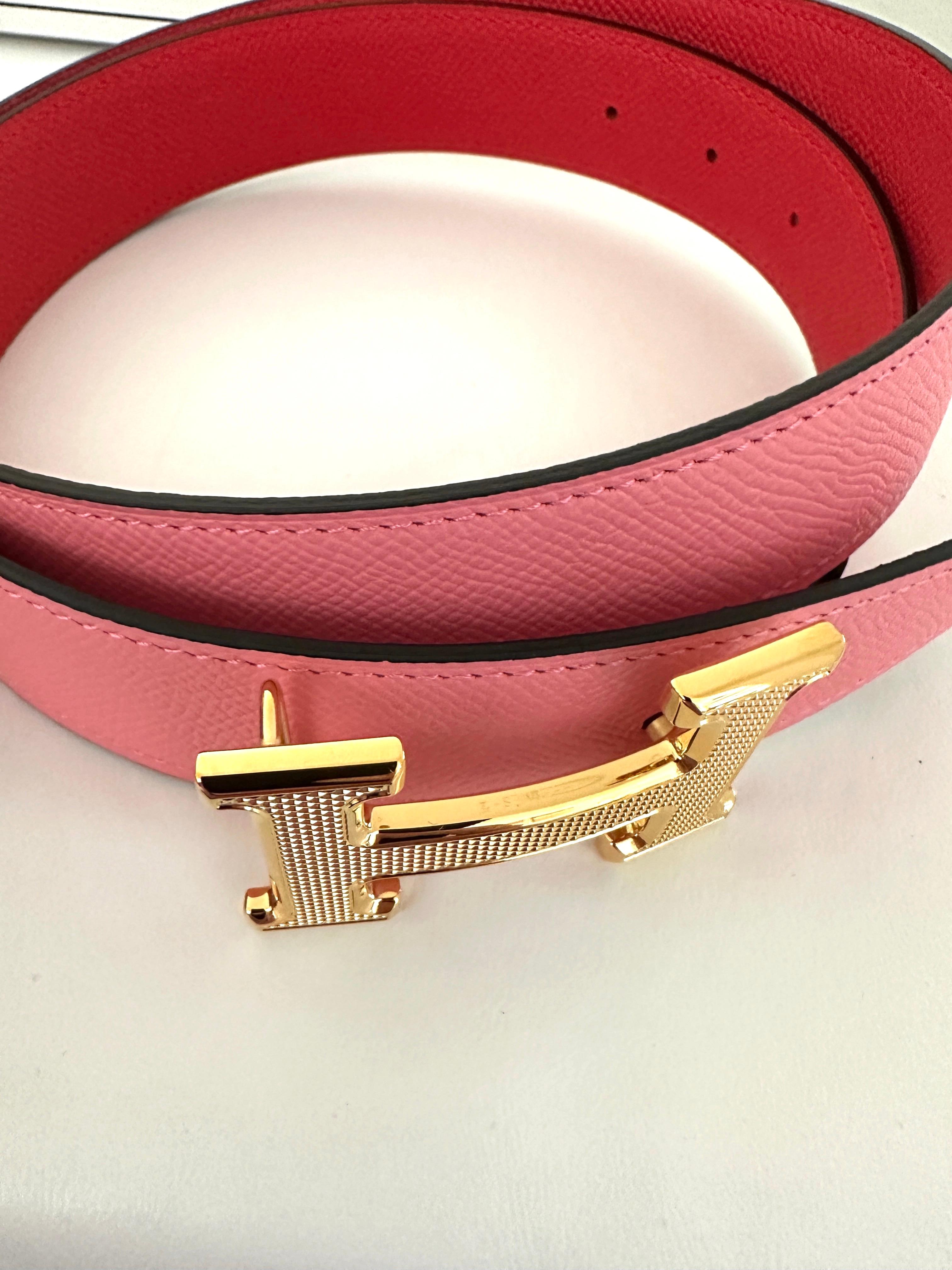 hermes pink belt