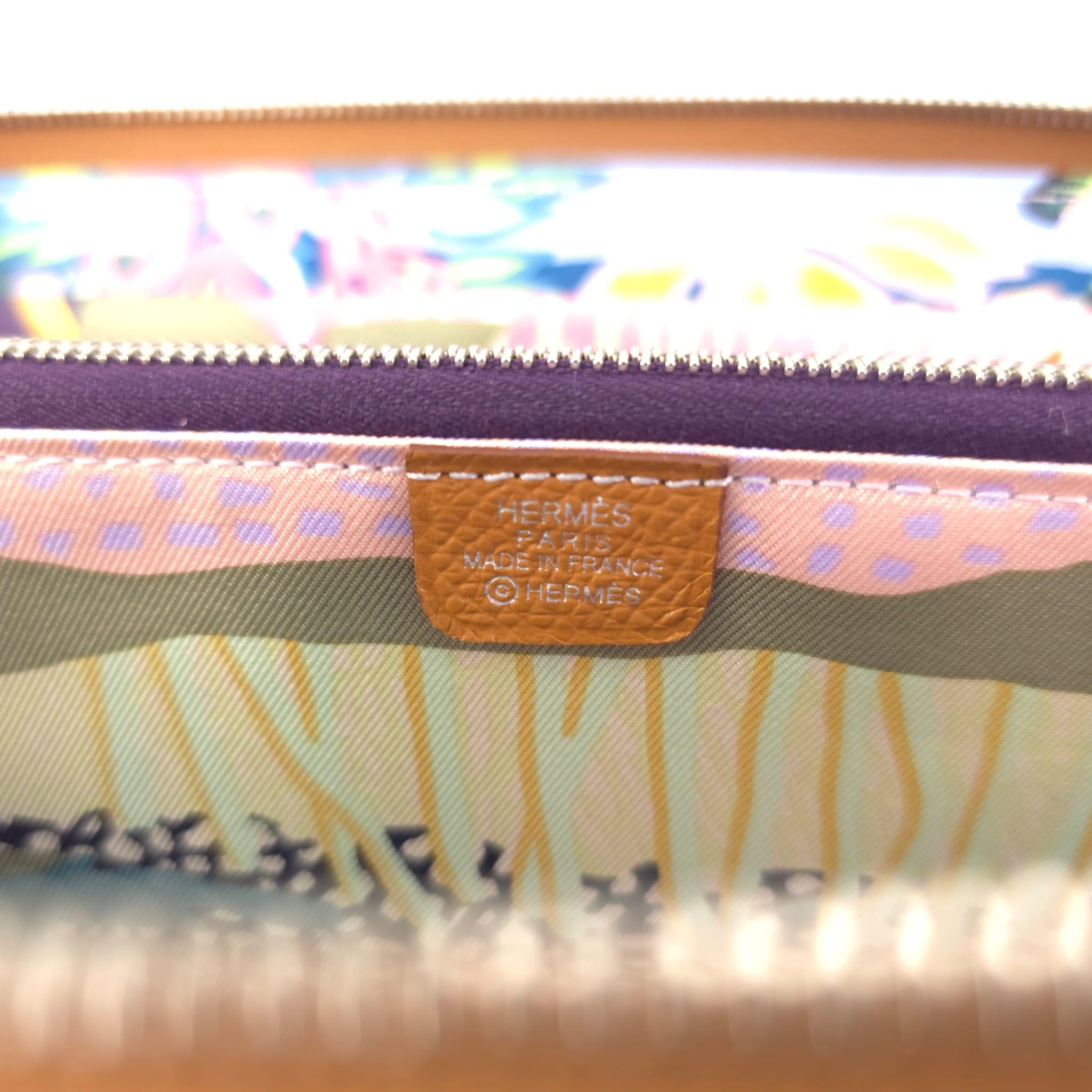 Women's Hermès Epsom and Barenia calfskin Silk'In Classique long wallet For Sale