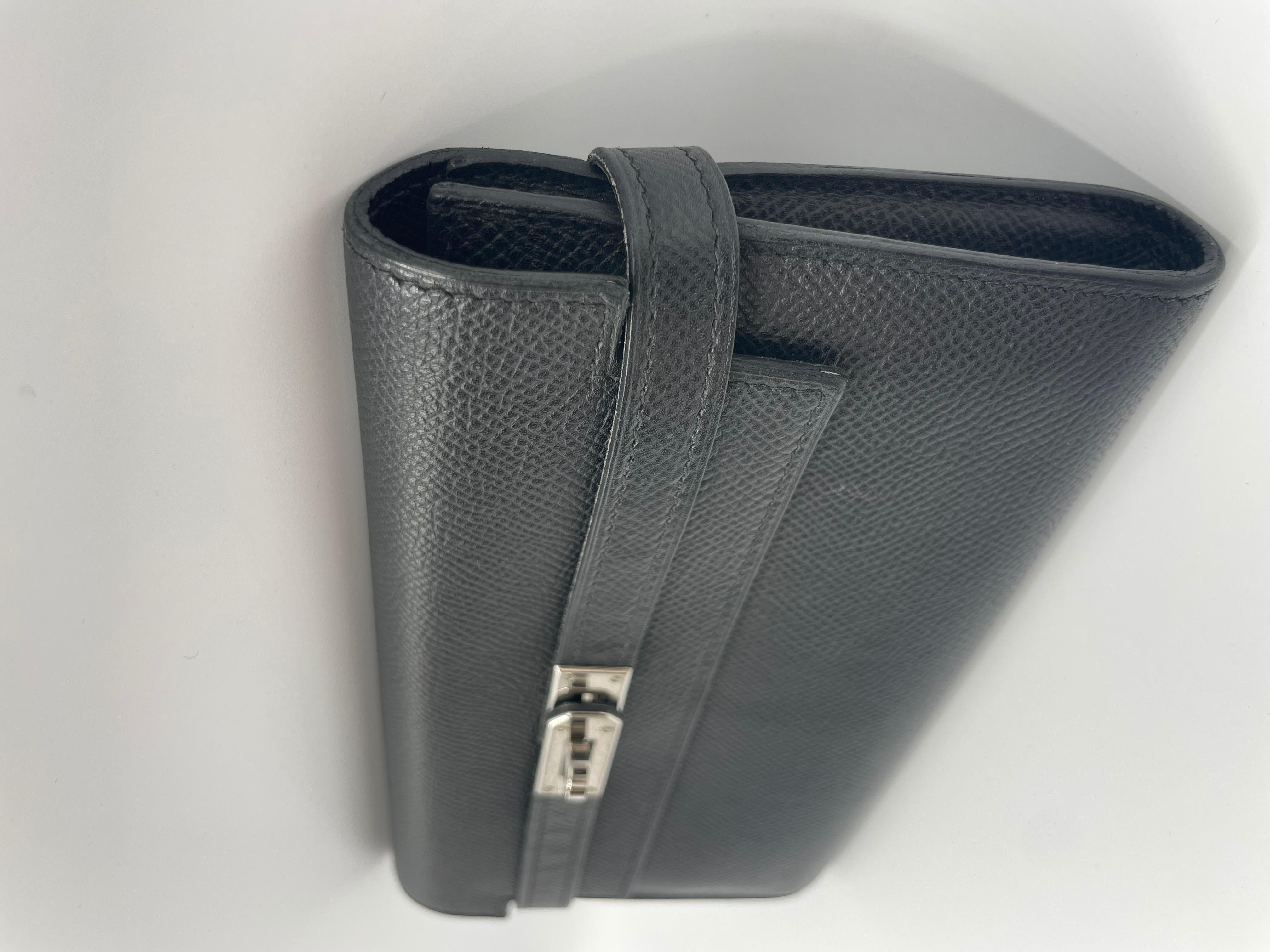 Hermès Epsom Black Kelly Wallet  For Sale 10