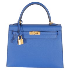 Hermès Étoupe Togo Leather Kelly Depeches 25cm Pochette at 1stDibs