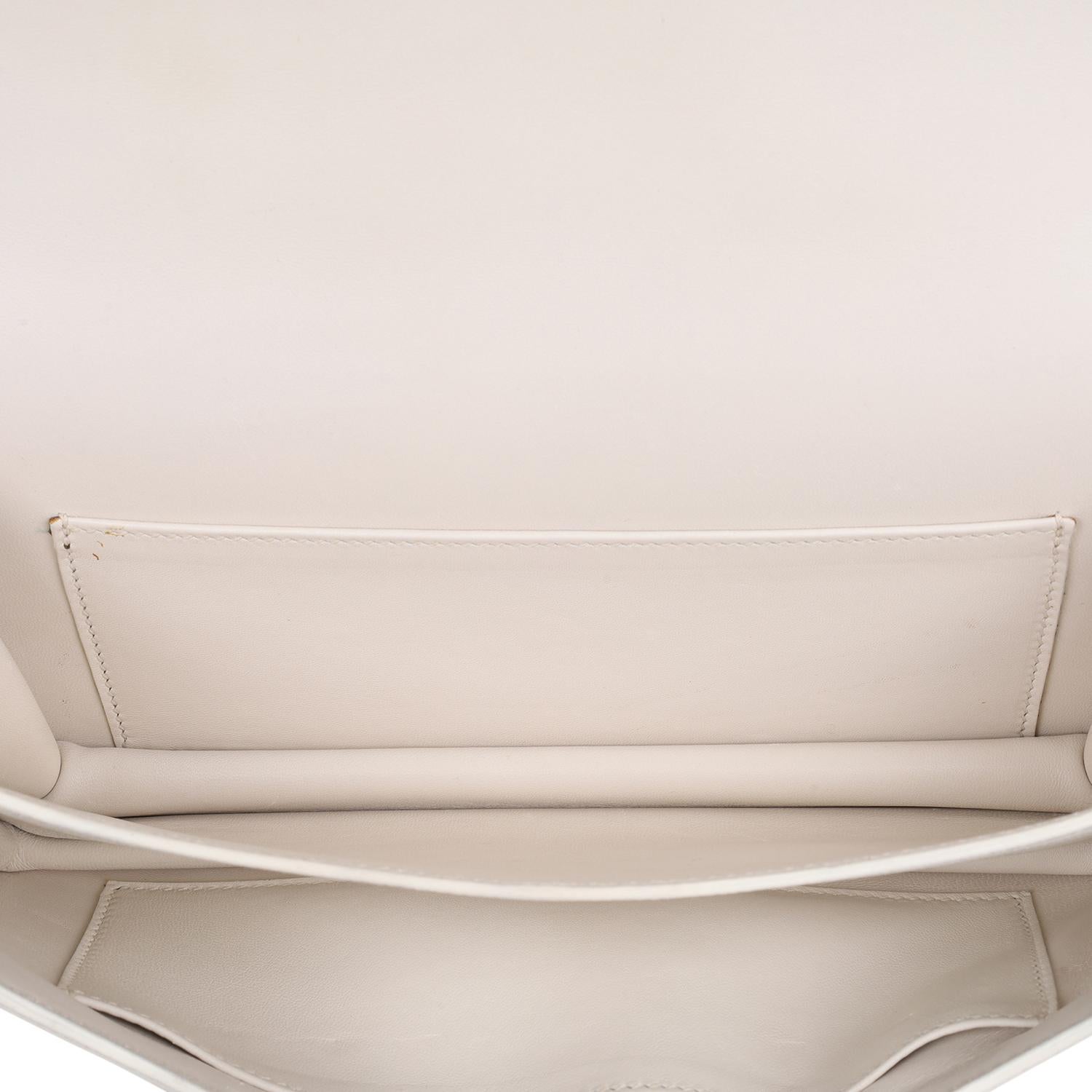 HERMES Epsom Constance Elan 25 White en vente 8