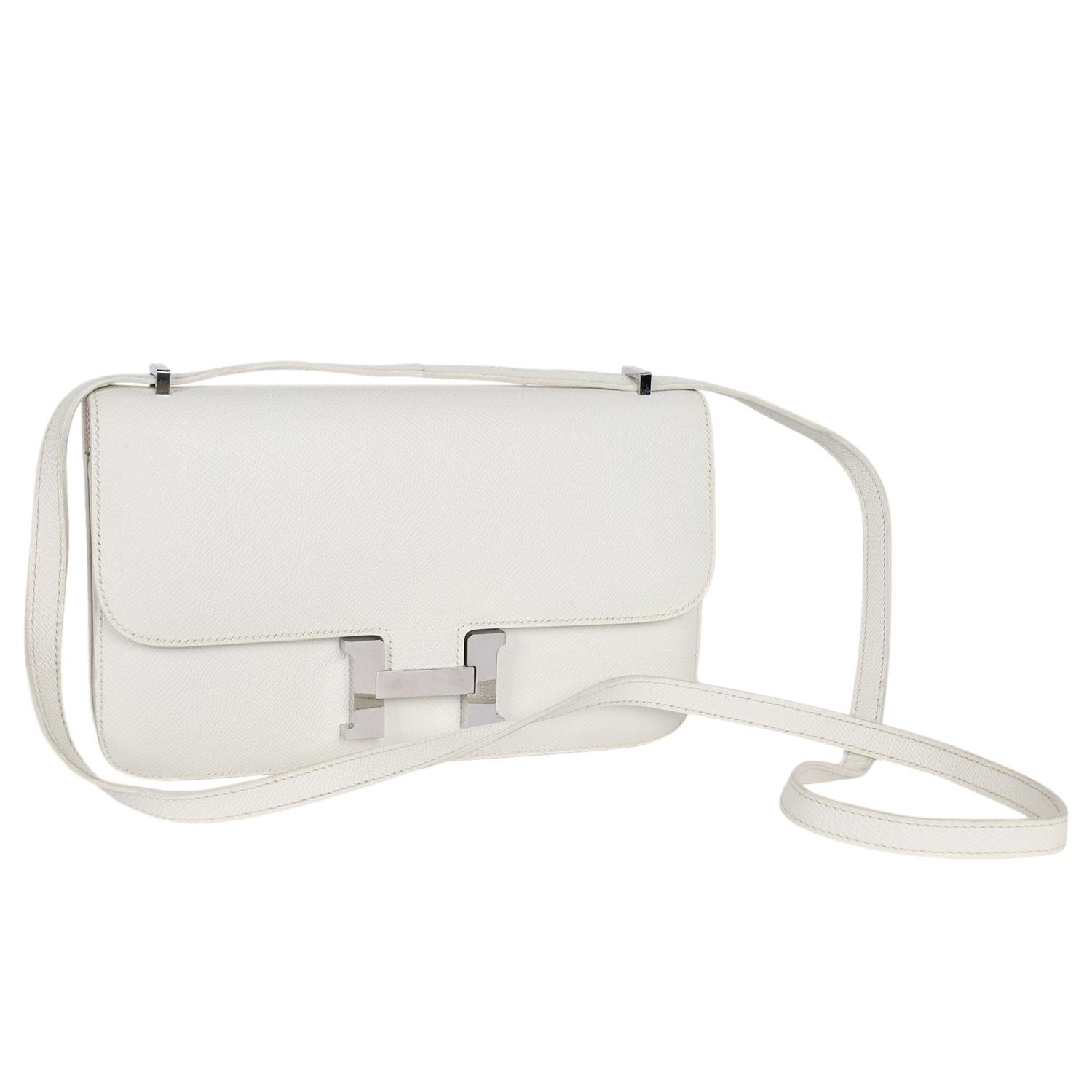 HERMES Epsom Constance Elan 25 White en vente 4
