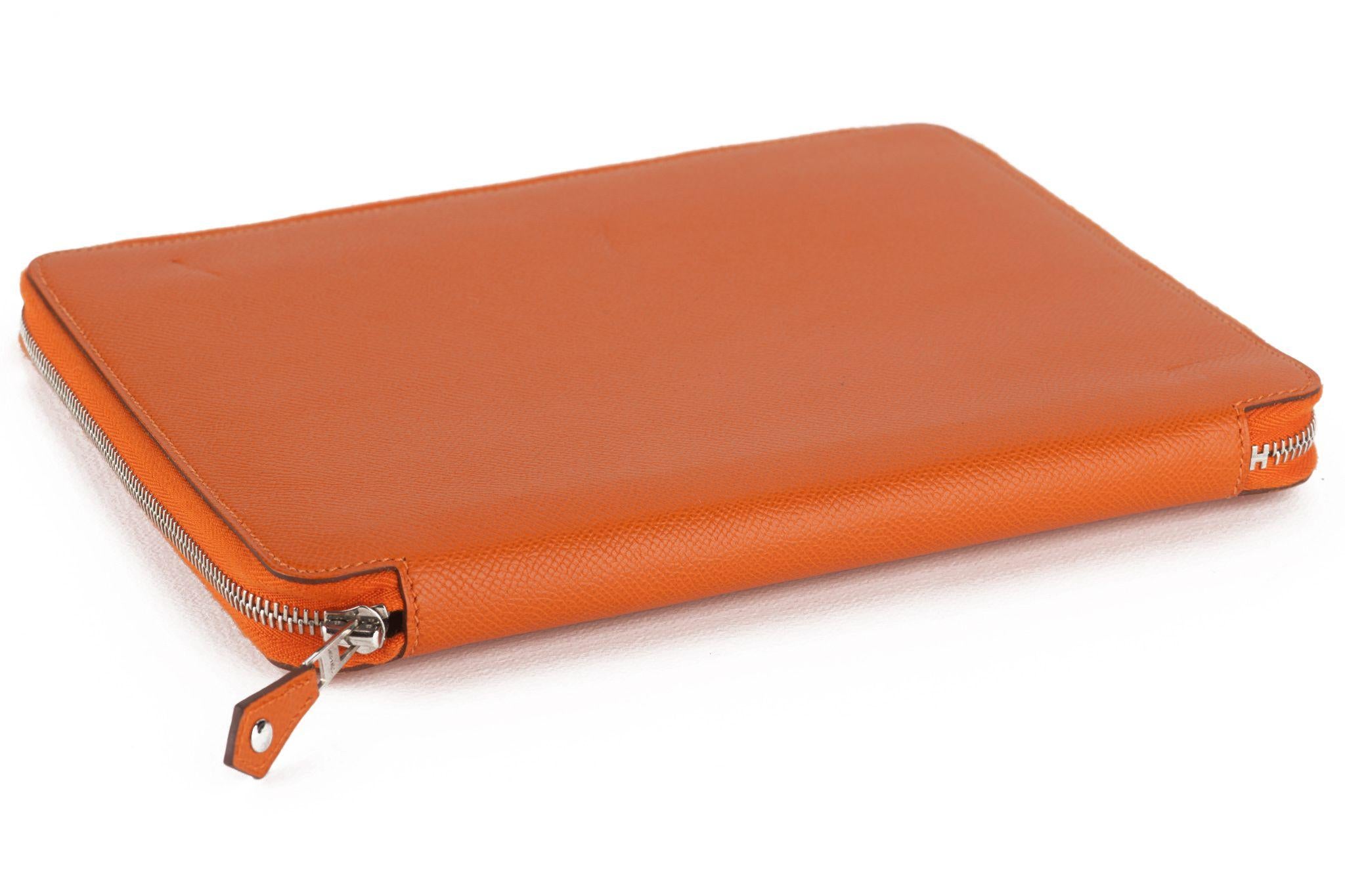 Funda para iPad Hermès Epsom E-Zip Marrón en venta
