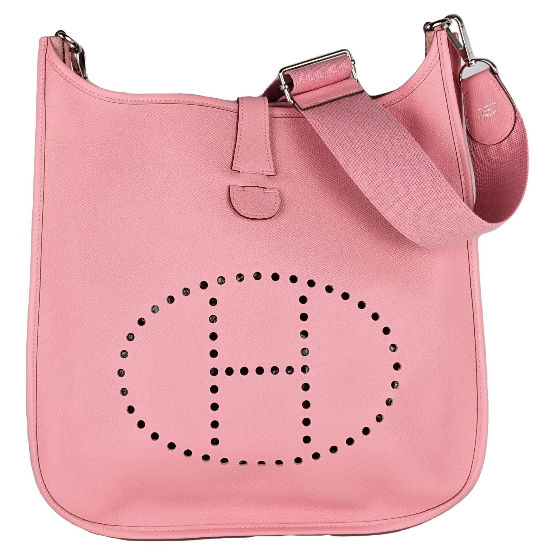 Hermes Epsom Evelyne III GM Rose Confetti Pink Crossbody Bag For Sale