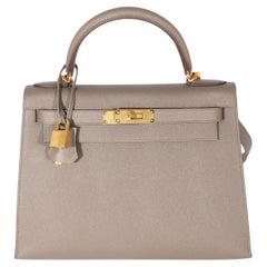 Hermes Epsom Gris Etain Kelly Sellier 28 GHW