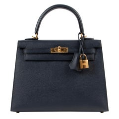 Hermes Epsom Indigo Kelly 25 GHW