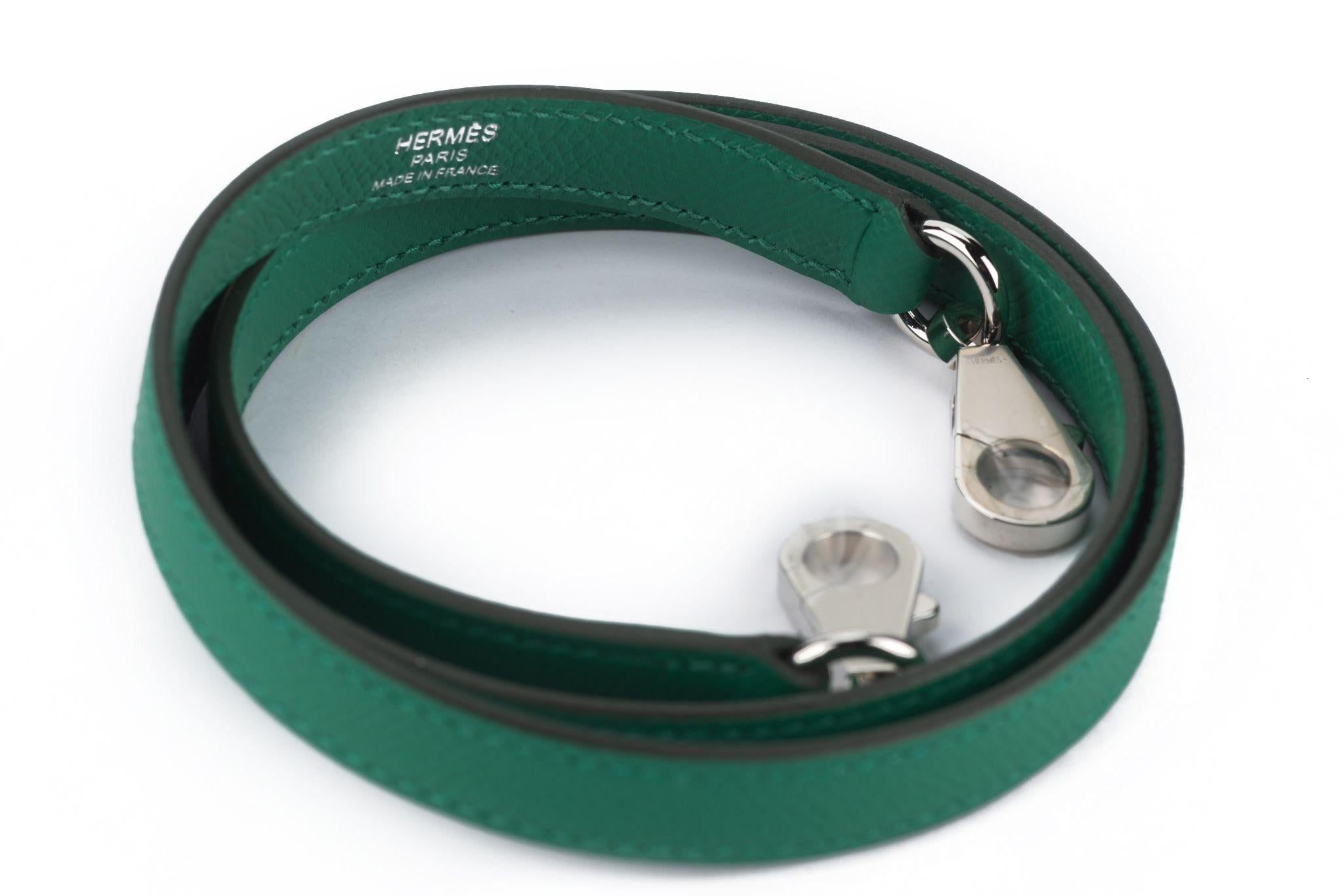 Hermès Epsom Kelly Sellier 25 Vert Jade im Angebot 11