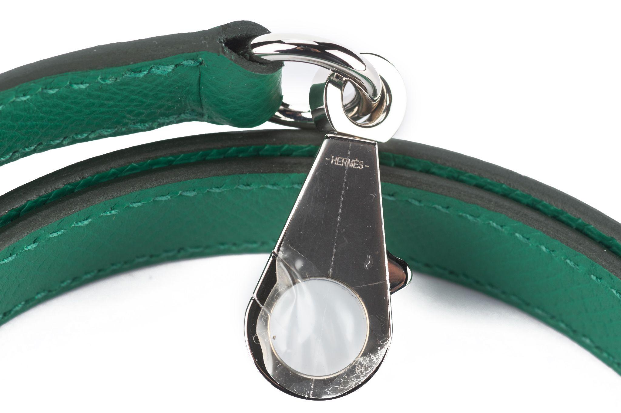 Hermès Epsom Kelly Sellier 25 Vert Jade im Angebot 12