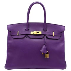 Hermes Epsom Leather Ultra Violet 35cm Birkin