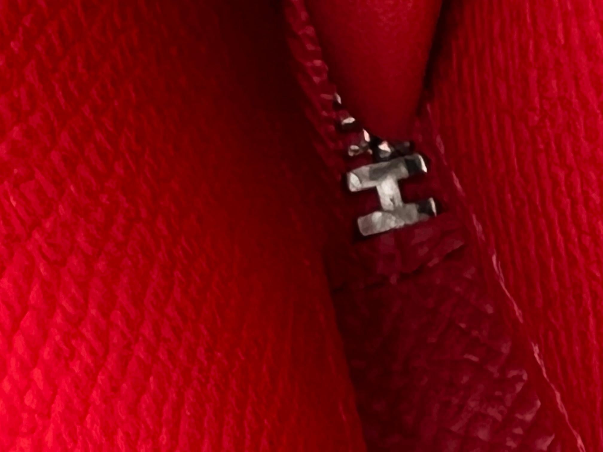 Hermes Epsom Lucky Wrist Azap Leather Pink Red Wallet For Sale 6