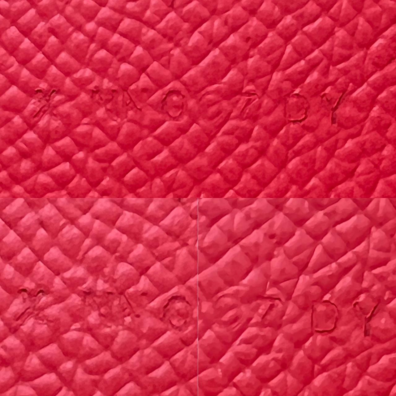Women's Hermes Epsom Lucky Wrist Azap Leather Pink Red Wallet For Sale