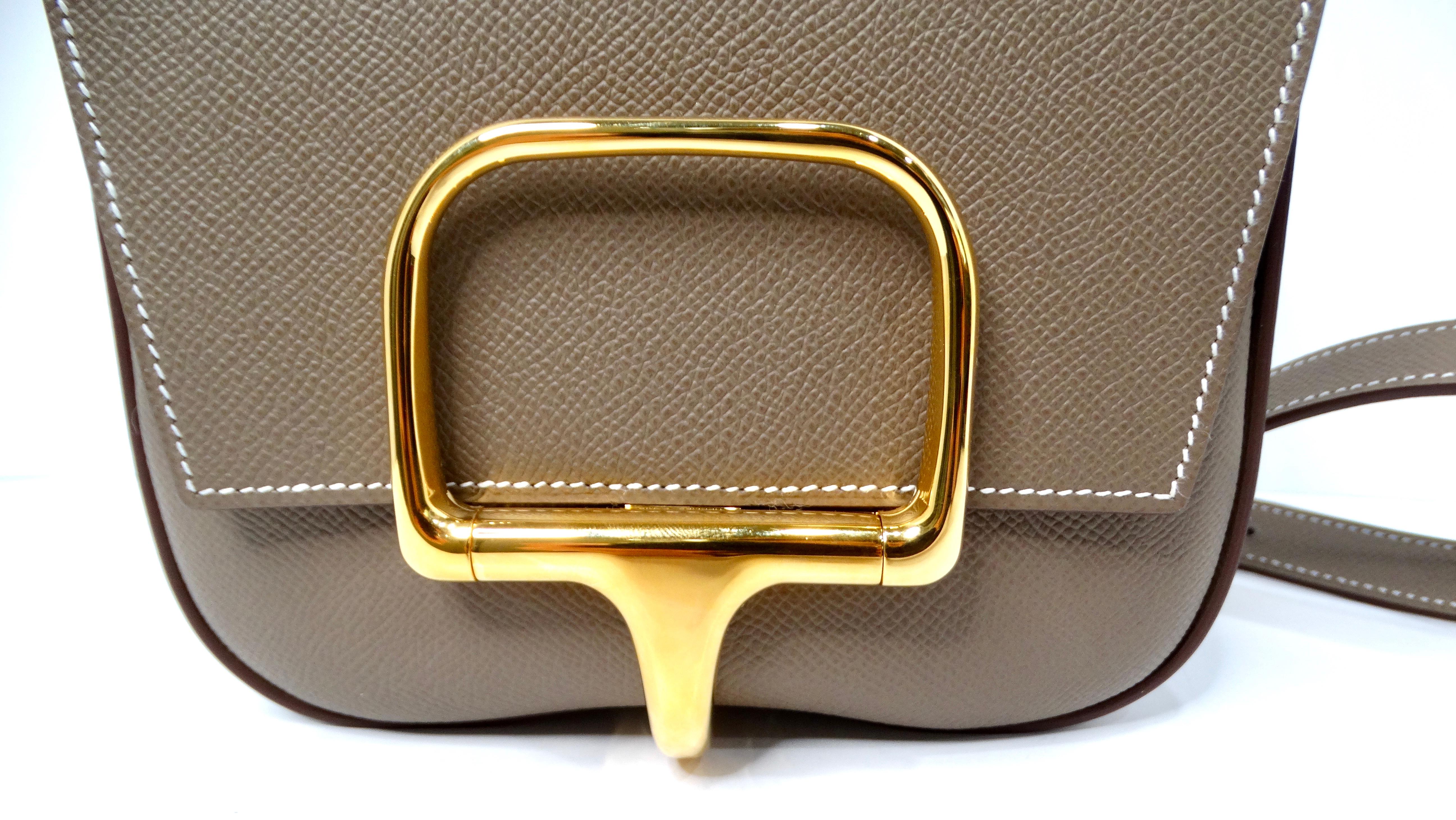 Brown Hermes Epsom Mini Della Cavalleria Eutoupe Crossbody Bag