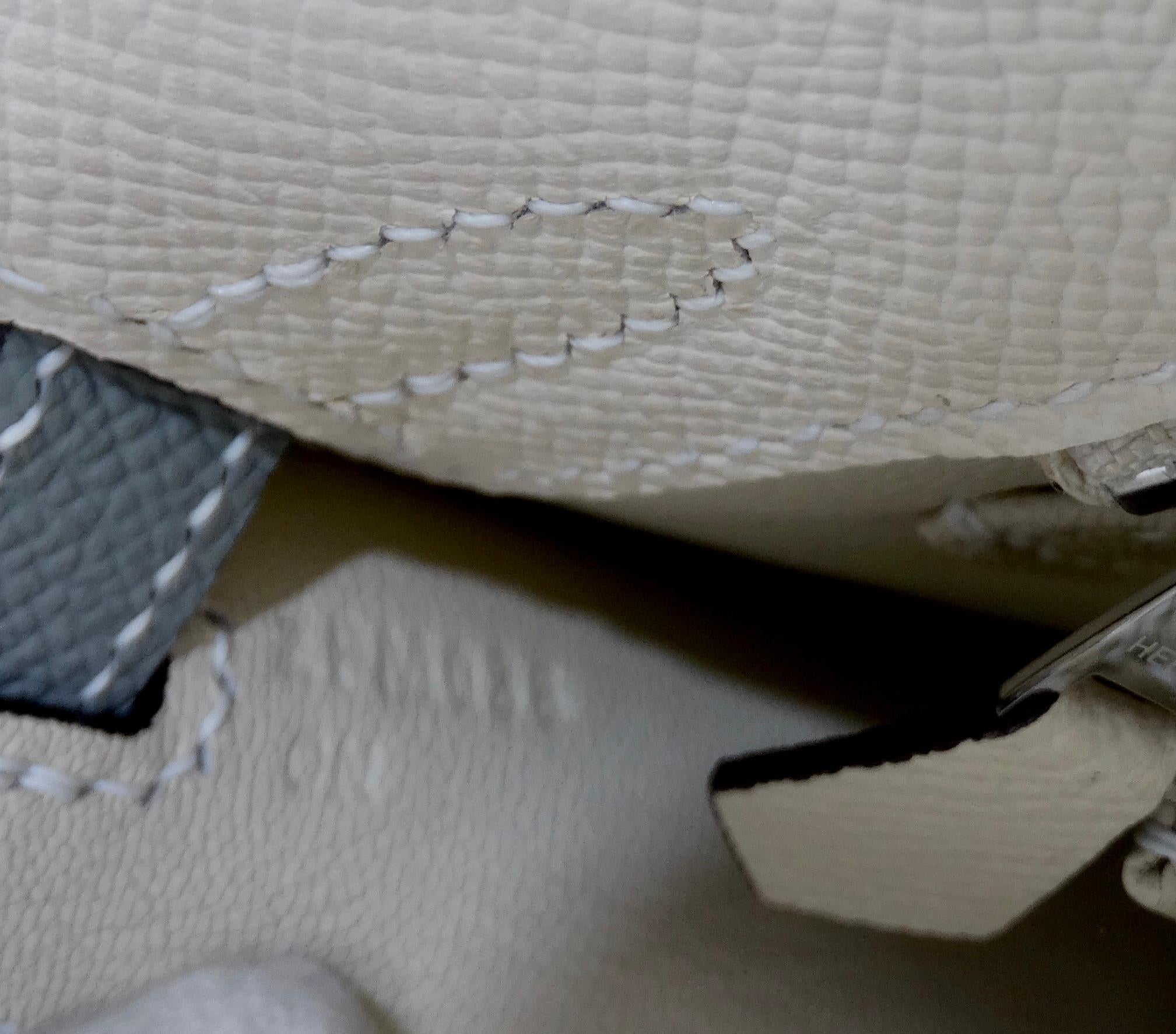 Hermès Epsom Mini Horseshoe Kelly Sellier 20 Craie Gris Asphalte 9