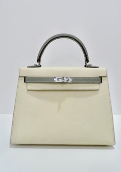 Hermès Epsom Mini Horseshoe Kelly Sellier 20 Craie Gris Asphalte