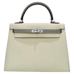 Hermès Epsom Mini Horseshoe Kelly Sellier 20 Craie Gris Asphalte