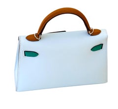 HERMES Epsom Mini Kelly Sellier 20 Bleu Brume Vert Jade Gold Tri Tones