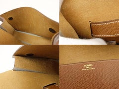 Hermès Epsom Pochette Green Bum Fanny Pack 230548 Brown Leather Shoulder Bag