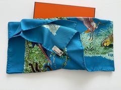 Hermes Equateur Carre Wash Bleu/Azur/Vert/Bru Scarf New W/T