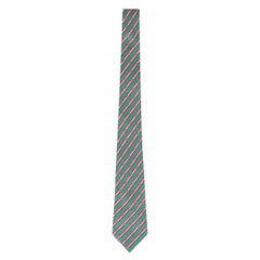 Hermes Equestrian Chain-Link Pattern Silk Tie