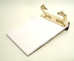 Hermes Equestrian Desk Notepad, Silver-plated, Desk Accessorie