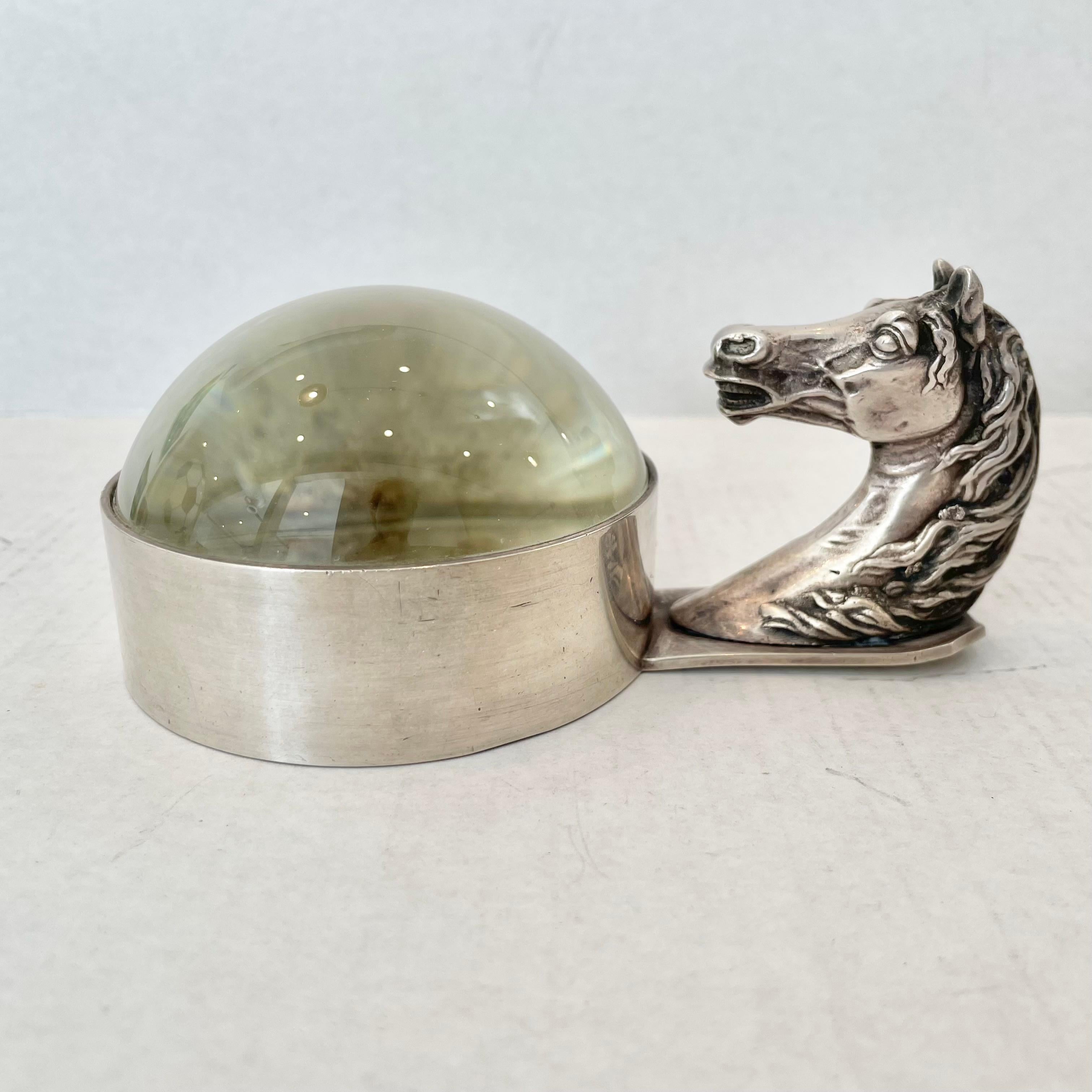 Hermes Equestrian Magnifying Glass, 1970s France In Good Condition In Los Angeles, CA